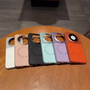 Leather Texture Magnetic Case For Huawei Pura 80 70 P80 P70 Nova 15 14 13 12 Ultra Mate 30 40 50 60 70 80 Pro Max Plus Air Cover