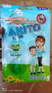 แผ่นแปะกันยุง akito 1 ซอง มี 12 ดวง สินค้า lot ล่าสุดในประเทศ มีพร้อมจัดส่งทันที