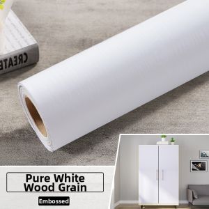 KEERMAN | Waterproof Self-adhesive White PVC Wallpaper