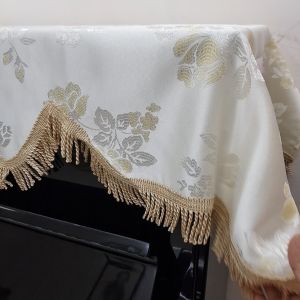 Khăn phủ đàn Piano cơ mẫu phủ bạc hoa kim tuyến