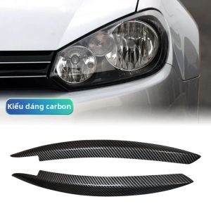 Ốp Trang Trí Đèn Pha Xe Volkswagen VW Golf 6 MK6 VI GTI GTR GTD Chất Liệu Nhựa ABS Dành Cho Năm 2008-2013