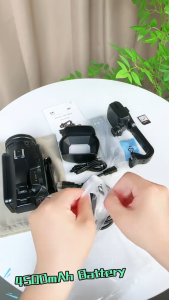 6K Camera 64MP Infrared Night Vision Camera 18X Digital Zoom 4.0 Inch Touch Screen Camera with WiFi Microphone Stabilizer Remote Control 64GB SD Card