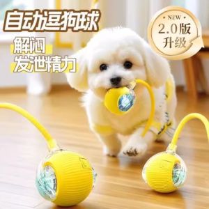 Automatic Dog Ball Toy Intelligent Electric Rechargeable Pet Cat Ball Chew Resistant Fun Busy Keeping Dog Toys Rubber Ball