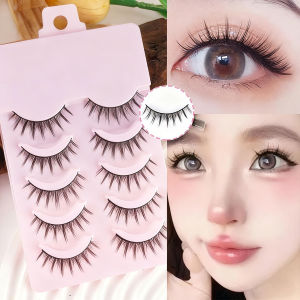 ขนตาปลอมสไตล์อนิเมะญี่ปุ่น 5 คู่ ขนตาแบบธรรมชาติ ยาว งอน สำหรับแต่งหน้าคอสเพลย์