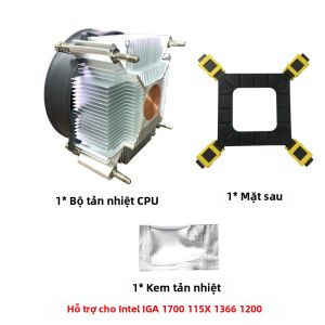 Quạt Làm Mát Không Khí CPU 4PIN PWM Im Lặng Dành Cho Intel 775 1150/1151/1155/1156/1200/1366/1700 Quạt Làm Mát Dạng Tháp Với 7 Cánh Quạt
