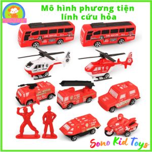 Bộ Đồ Chơi Mô Hình Xe Phương Tiện Lính Cứu Hỏa Cho Trẻ Em