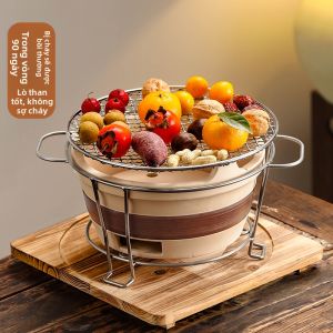 SHANGYANFANG | Bộ Ấm Chén Đất Sét Để Pha Trà Sữa Nướng Và Nấu Trà
