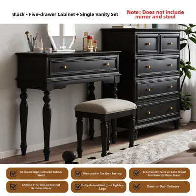 American Style Solid Wood Drawer Chest Storage Cabinet