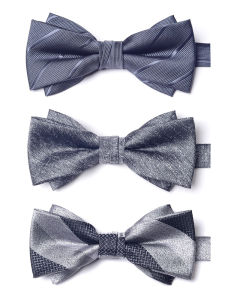 Romguest | Original Gray Groomsmen Wedding Bow Tie