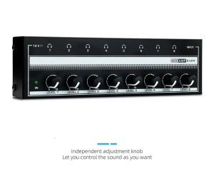 Ha800 Bộ khuếch đại âm thanh mini Bộ khuếch đại tai nghe 8 kênh siêu âm thanh nổi nhỏ gọn Bộ khuếch đại âm thanh Bộ khuếch đại cho tai nghe với bộ chuyển đổi điện
