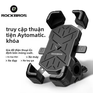 Giá Đỡ Điện Thoại Xe Đạp Đa Năng ROCKBROS 360 °   Xem Giá Đỡ Điện Thoại Di Động Chống Sốc Giá Đỡ Điện Thoại Trên Xe Đạp 45-72 Inch Cho Xe Máy