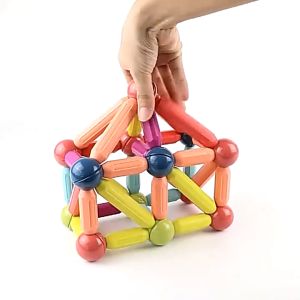 Đồ chơi nam châm xếp hình lắp ghép trí tuệ 64 chi tiết thông minh sáng tạo cho bé
