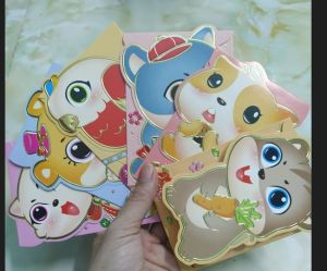 COMBO 6 BAO LÌ XÌ HOẠT HÌNH SIÊU ĐẸP KT 9X7CM CÓ NẮP ĐẬY