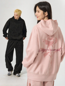 dangerouspeople | Embroidery Rose Pattern Hoodie Sweatshirt and Pants Set