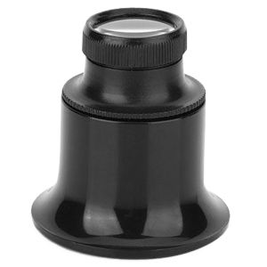 20X Professional Handheld Magnifier for Jewelry and Watchmaking Monocular Lens with Bright LED Light Durable Clear Glass for Fine Detail Work