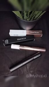 MASCARA WATERPROOF BLACK FIBER DOUBLE ACTIVE VOLUME BY SIMOLLA / MASKARA WATERPROOF BLACK FIBER EYELASH LONGLASH TAHAN LAMA