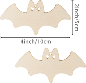 Halloween Crafts for Kids: DIY Wooden Painting Kit - Spider Bat & Pumpkin Ornaments for Home Party Decor Hanging Gifts