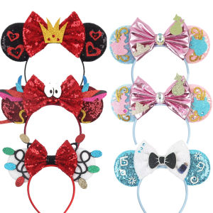 Disney Alice in Wonderland Headbands For Kids Cheshire Cat Hair Accessories Women Red Queen Hairband Girls Mad Hatter Head Bands