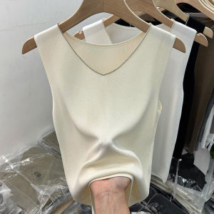 Elegant Fashion New Summer High-end Design Niche European V-neck Knit Vest