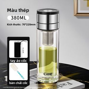 CILLE | Cốc Tách Trà Đôi Lớp Chống Nhiệt Borosilicate Cao