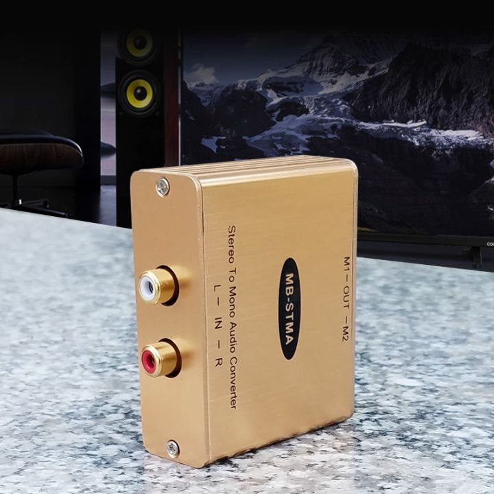 MuxBOXS Stereo To Mono Audio Adapter Stereo Mono Signal Converter Audio