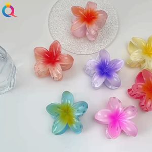 Flower Hairclip Hawaiian Colorful Flower Hair Clip Beach Hairpin Barrettes Accessories