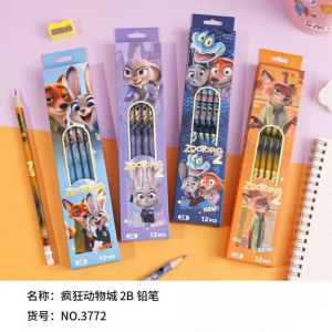 Beast Kingdom | Zootopia Cartoon 2B Pencil Special Wooden Natural Wood Pencil for Students Ideal for Drawing and Writing Back to School Season