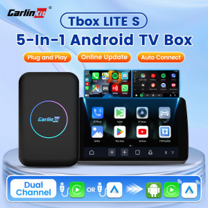 CarlinKit 5-In-1 Lite S Android TV Box CarPlay Ai Box Support Netflix Wireless CarPlay & Android Auto HDMI USB Device Plug &Play