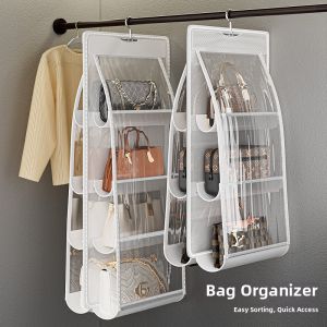Space Saving Dustproof Storage Display Bag Organizer Rack