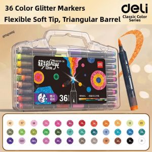 deli | Water Washable Non-bleeding Color Layering Markers for Children School Art