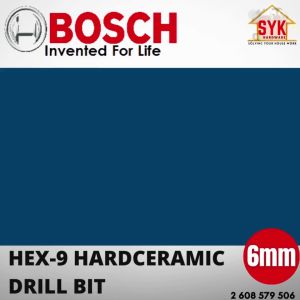 SYK BOSCH 2608900590 HEX-9 Hard Ceramic Tiles & Masonry Drill Bits Mata Gerudi Seramik 6mm x 90mm Drill Accessories