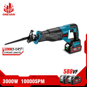 OENVAN 10000SPM Electric Reciprocating Saw Electric Chainsaw Saber Saw Portable Cordless Power Tool For Makita 18V Battery