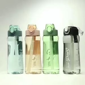 Botol Minum Portable Olahraga Kantor Sekolah 0879 650ml 750ml Dengan Sedotan Anti Tumpah