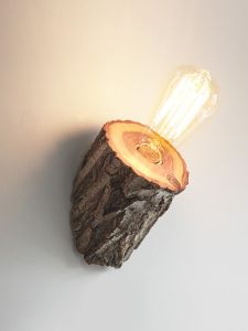 Industrial Style Solid Wood Elm Wall Lamp Bedroom Restaurant Corridor Decorative Light North European Lighting Fixture