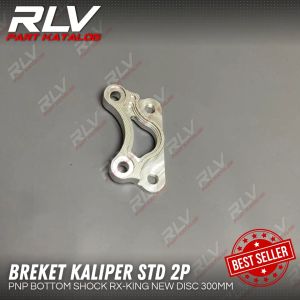 Briket Breket Kaliper CNC RX-KING NEW 2piston PNP Disk 300mm Shock Tahun Muda
