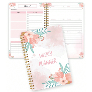 A5 Weekly Planner Undated Organizer with Weekly Focus To-Do List Habit Tracker Perfect for Work School and Productivity