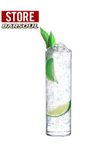 BarSoul Elevated Creative 380ml Cocktail Glass Gold Tom Collins Remo Golden Fizz Crystal Glass Handmade Japanese Style