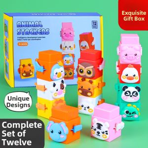 othe | Fun Press and Stack Game Early Education Cognitive Interactive Toy