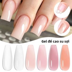 Bộ Sơn Gel Móng Tay 6 Màu Chất Liệu Sợi Cao Su Dùng Sửa Móng Gãy Trong Suốt Tạo Khối Nhanh Dễ Tẩy Gel Xây Dựng UV 10ml