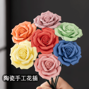 Đài Hoa Gốm Sứ Hồng Lan Giả Ngày Lễ Tình Nhân Hoa Tươi Trang Trí Nhà Phòng Khách Nhà Hàng Đồ Trang Trí Không Gian