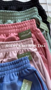 Celana Kulot Wanita Knit Premium Hornets Pants Non Tali Serut Celana Panjang Wanita