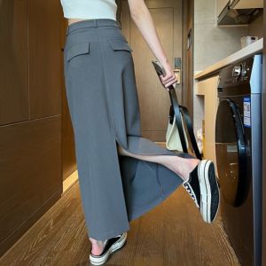 S-6XL กระโปรงผู้หญิง ทรงเอ เอวสูง กางเกงทรงตรง กระโปรงยาว