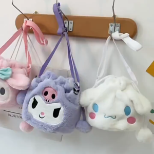 กระเป๋าใส่ขนมสะพายข้างลายการ์ตูนน่ารัก Sanrio ตุ๊กตา Kuromi พร้อมเชือกผูกกระเป๋าสำหรับของขวัญวันเกิด