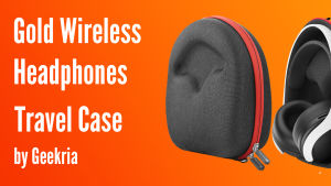 Geekria Headphone Case Compatible with Sony PS5 Pulse 3D INZONE H9 INZONE H7 Headsets Replacement Hard Shell Travel Carrying Bag with Cable Storage (Dark Grey)