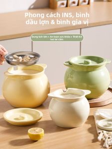 DEMING | High-Temp Resistant Ceramic Oil Jar