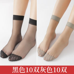 Ultra-Thin Crystal Transparent Womens Stockings Summer Short Worn-Resistant Anti-Catch-Lace Spring Autumn Invisible Meat Color