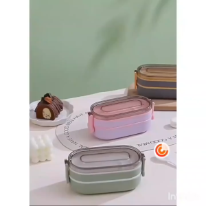 LUNCH BOX NEW JT-1011 2 SUSUN KOTAK MAKAN DEWASA BPA FREE DAN ADA SENDOK KAPASITAS 850ML JT 1011