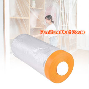 20M Plastic Furniture Dust Cover Furniture Dust Cover Painting Pre-Taped Masking Film