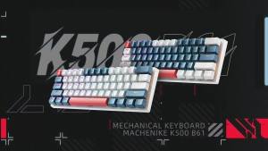 K500-B61 Machenike Mini Mechanical Keybaord 60% Form Factor 61Keys Gaming Keybaord Wired Full Key Hot-Swappable RGB Backlit