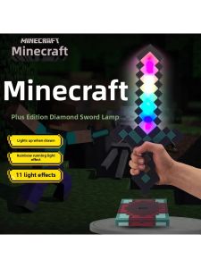 Minecraft Diamond Sword Model Desk Lamp 3D Night Light Gift